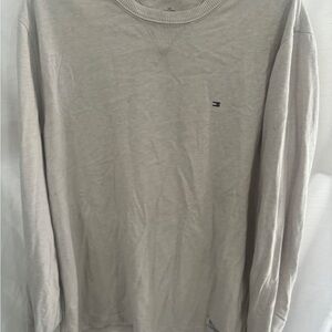 Tommy Hilfiger Men's Gray Long Sleeve Shirt Size L Large Logo